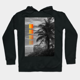 Beach with palms landscape Hoodie